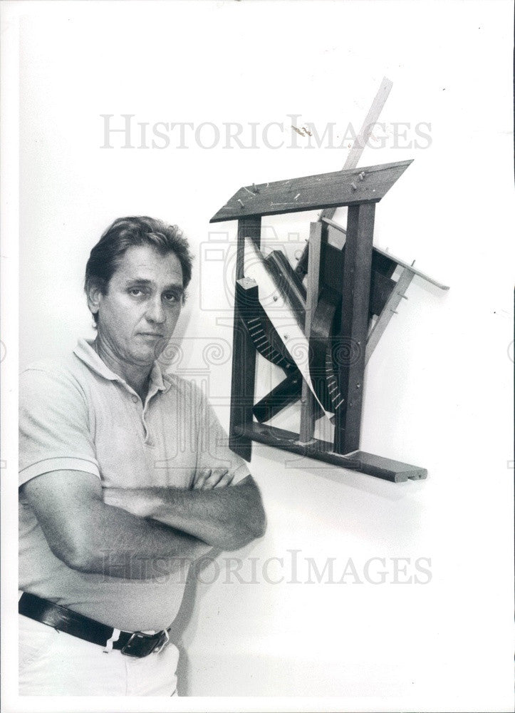 1990 Detroit, Michigan Artist John Egner Press Photo - Historic Images