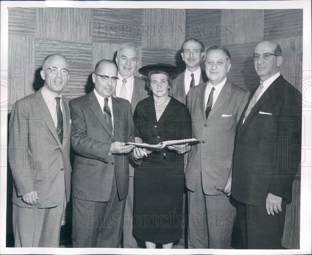 1957 Boston, MA Jewish Hospital President David Stern, Frank Kozel Press Photo - Historic Images