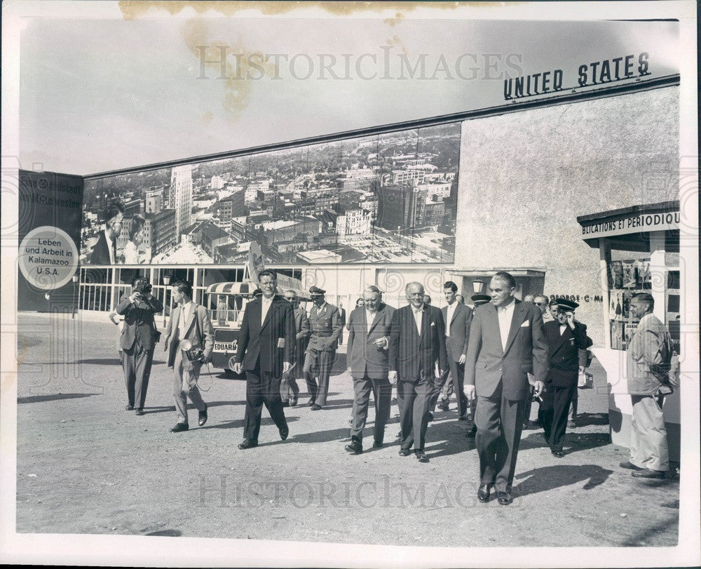 1958 Berlin, Germany Industrial Fair, American Pavilion Press Photo - Historic Images