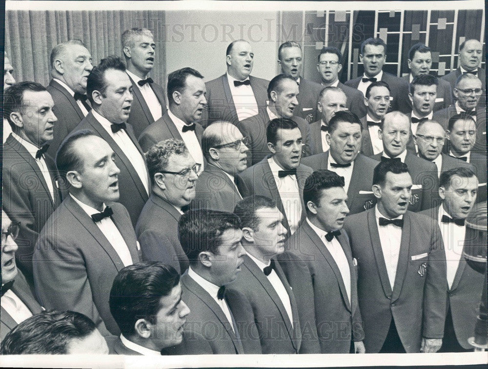1965 Chicago, Illinois Fire Dept Glee Club Press Photo - Historic Images