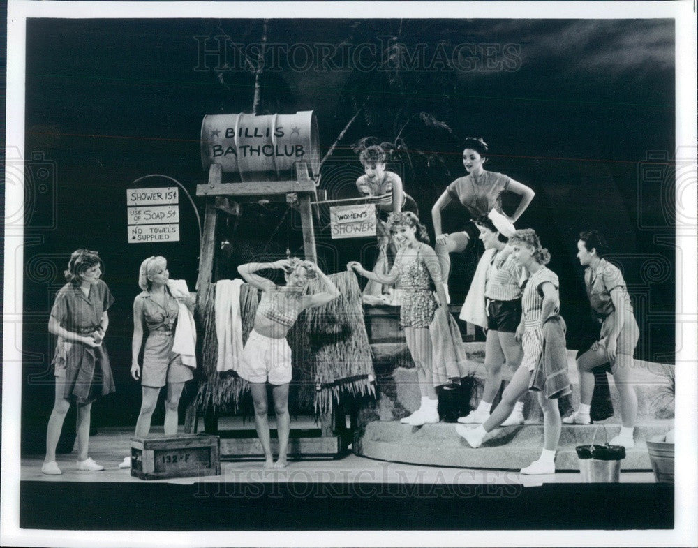 1988 Actress Rebecca Andrew &amp; Cast of South Pacific Press Photo - Historic Images