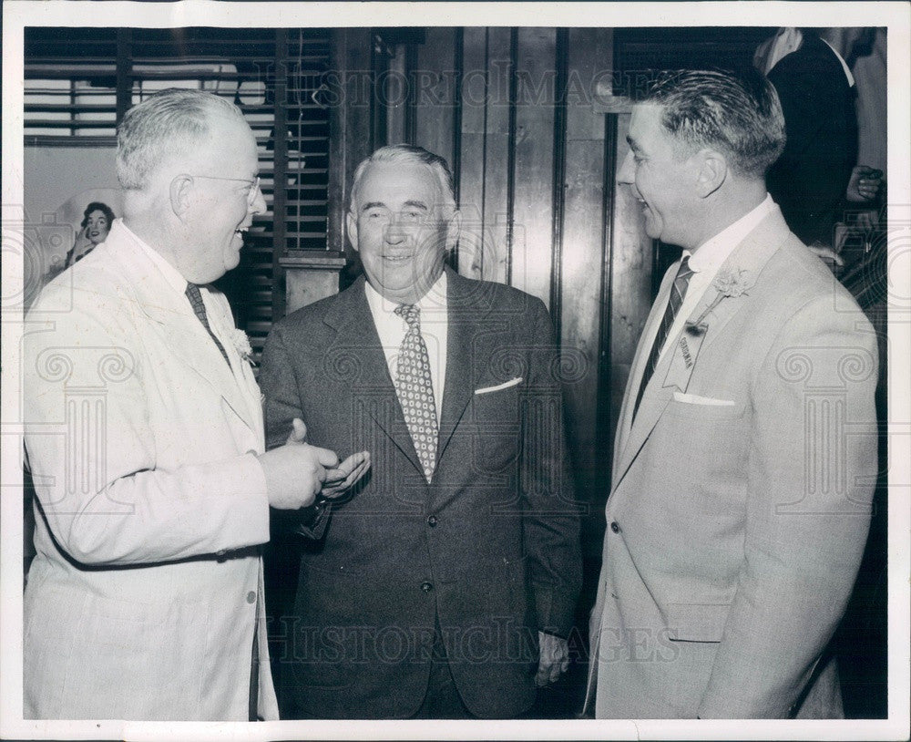1956 Boston, MA Fire Chief John Stapleton, Howie McClennan Press Photo - Historic Images