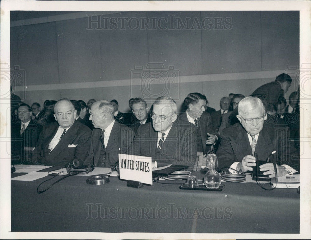 1953 US State Secretary John Dulles, Defense Secr Charles Wilson Press Photo - Historic Images