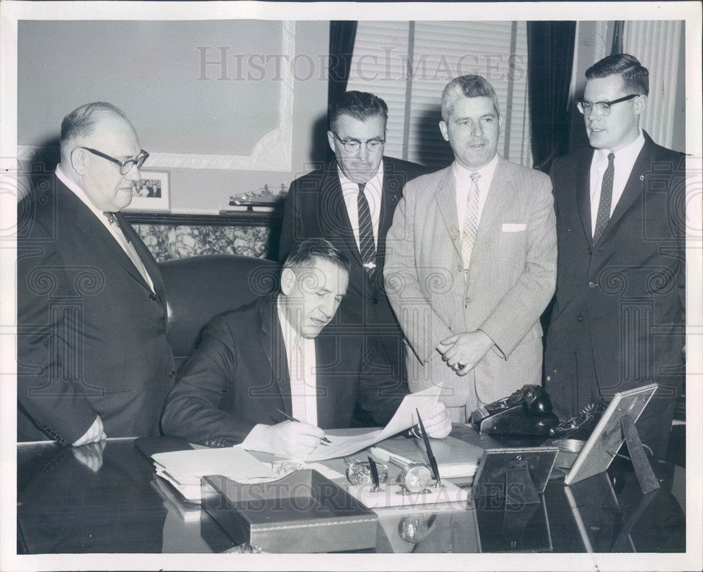 1960 Massachusetts Governor Furcolo, Robert Sternberg, George Wells Press Photo - Historic Images