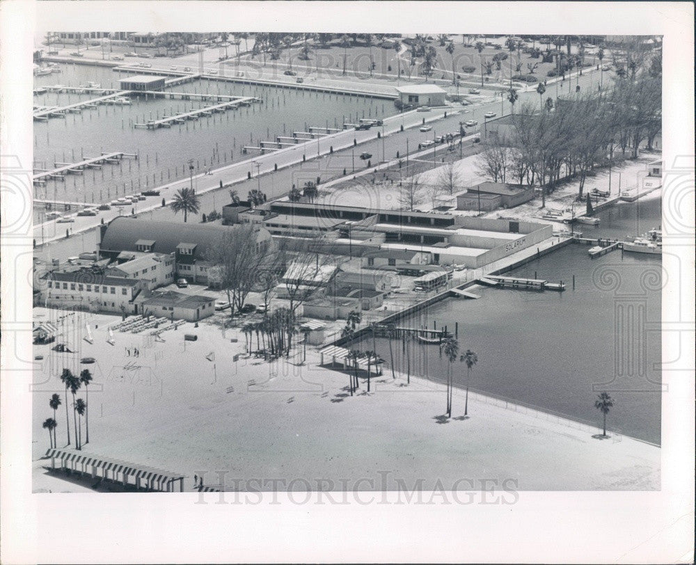 1966 St. Petersburg, Florida Municipal Pier Aerial View Press Photo - Historic Images