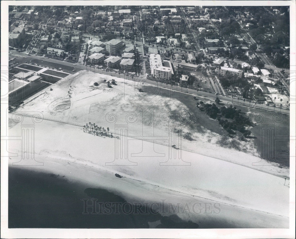 1965 St. Petersburg, Florida North Shore Park Beach Aerial View Press Photo - Historic Images