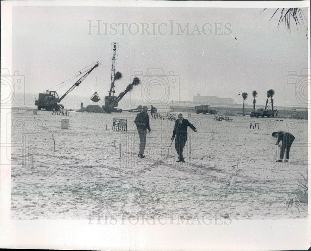 1966 St. Petersburg, Florida North Shore Park Beach Tree Planting Press Photo - Historic Images