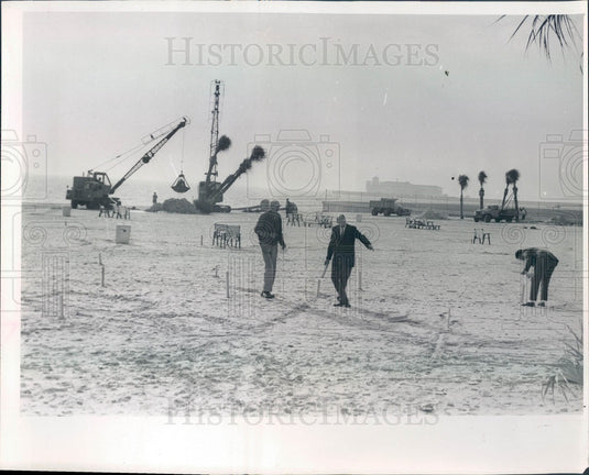 1966 St. Petersburg, Florida North Shore Park Beach Tree Planting Press Photo - Historic Images