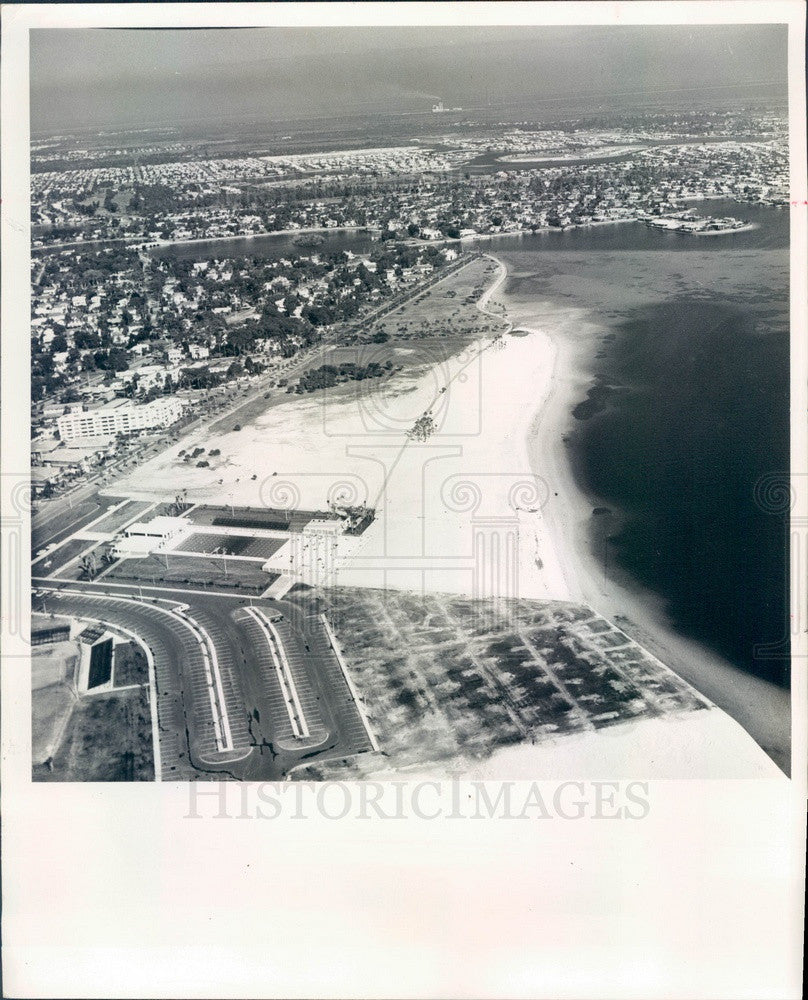 1965 St. Petersburg, Florida North Shore Beach Aerial View Press Photo - Historic Images