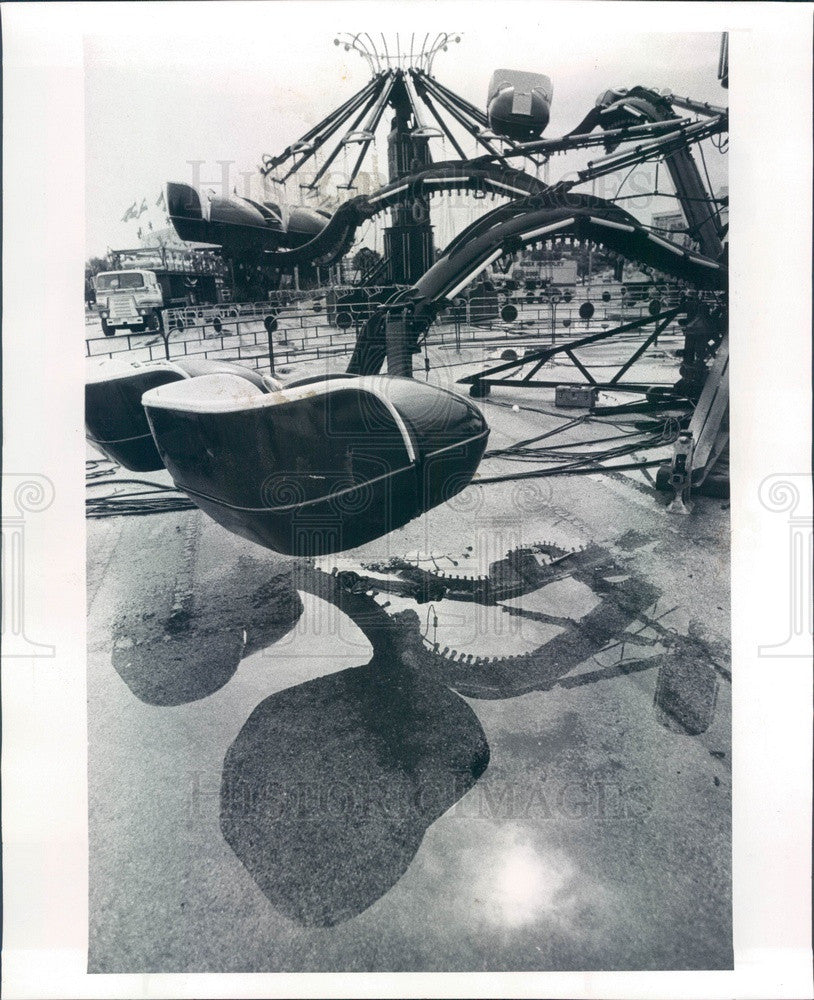1983 St. Petersburg, Florida Bay Festival Midway Ride Press Photo - Historic Images
