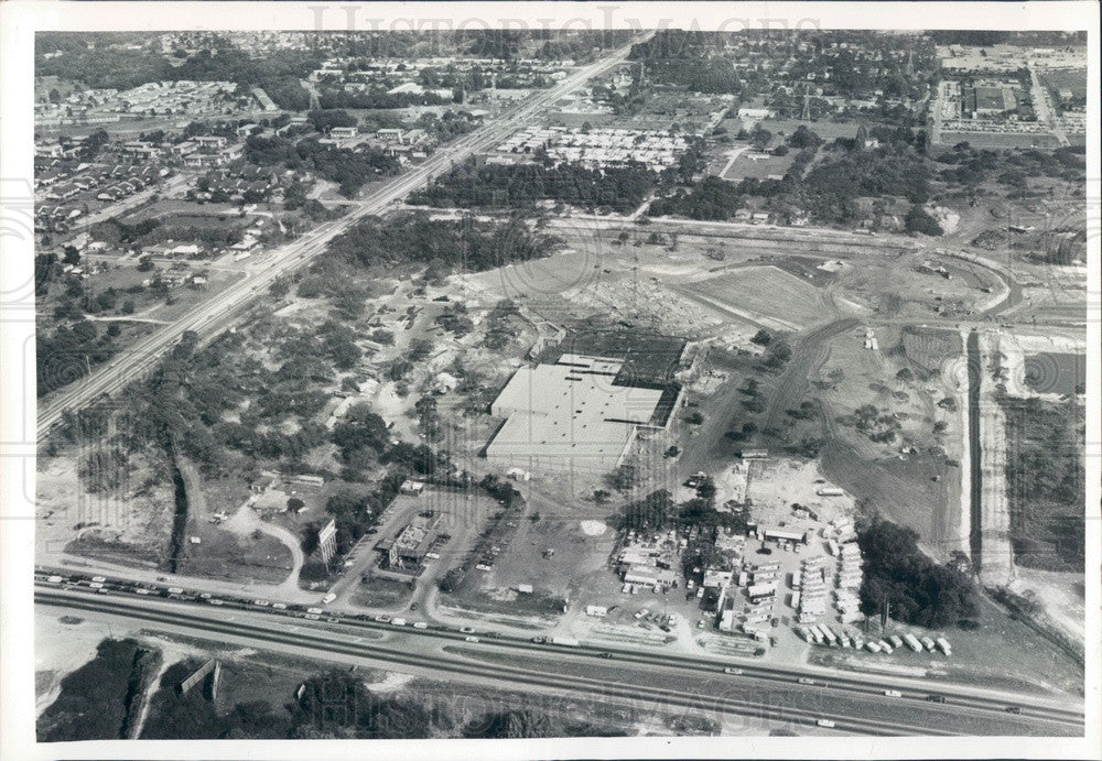 1984 Clearwater, FL Bay Area Outlet Mall Construction Aerial View Press Photo - Historic Images