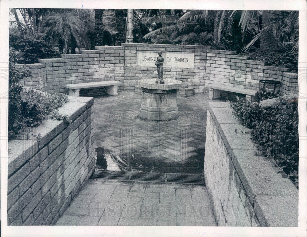 1973 St. Petersburg, Florida Ponce de Leon Fountain of Youth Press Photo - Historic Images