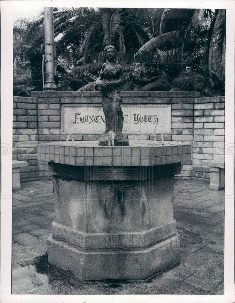 1973 St. Petersburg, Florida Ponce de Leon Fountain of Youth Press Photo - Historic Images