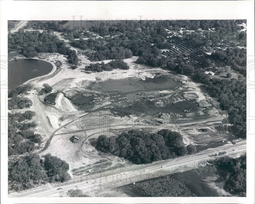 1982 New Port Richey, FL Crane&#39;s Roost Development, Plaza Dr Aerial Press Photo - Historic Images
