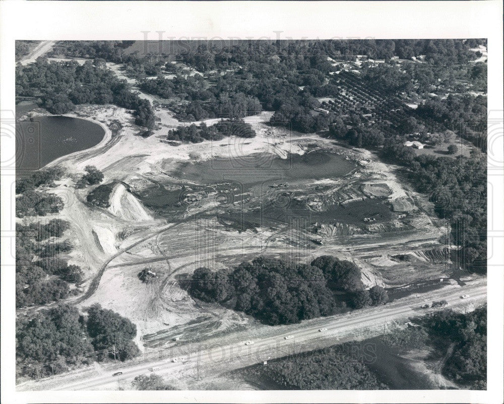 1982 New Port Richey, FL Crane's Roost Development, Plaza Dr Aerial Press Photo - Historic Images