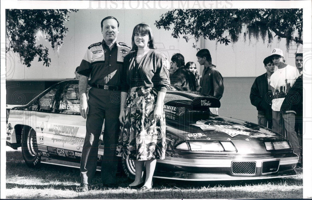 1990 Gulfway Racing/Mega Power Drag Team Member Bud Esterline Press Photo - Historic Images