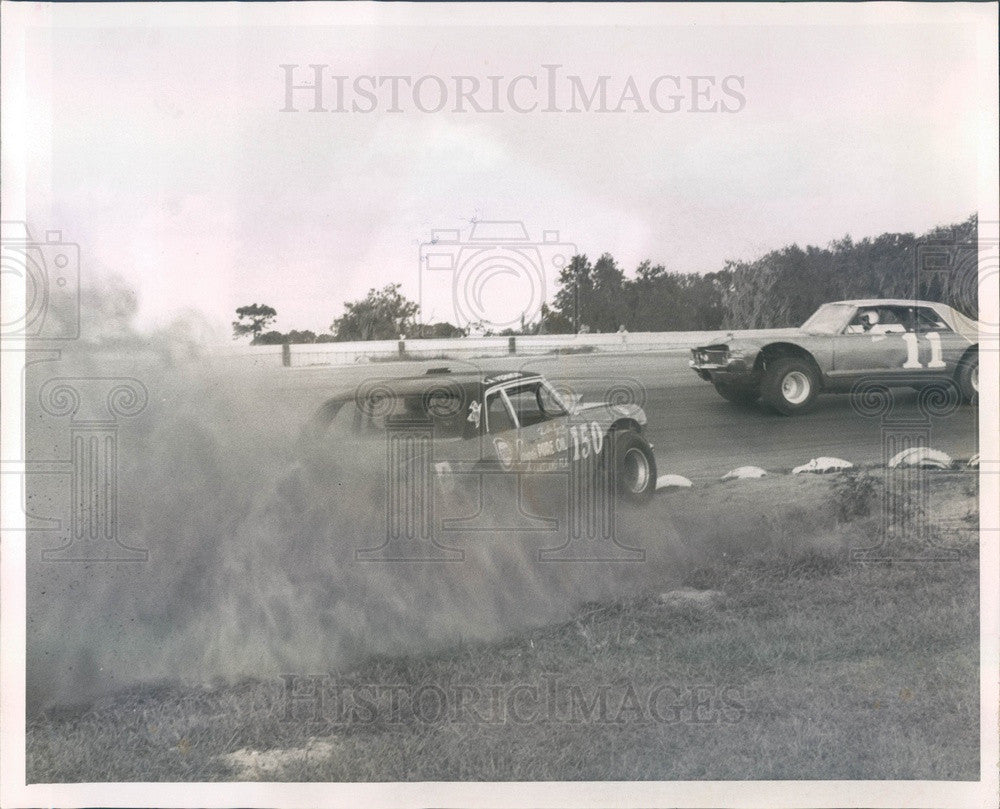 1968 Tampa, Florida Golden Gate Speedway Smashup Press Photo - Historic Images