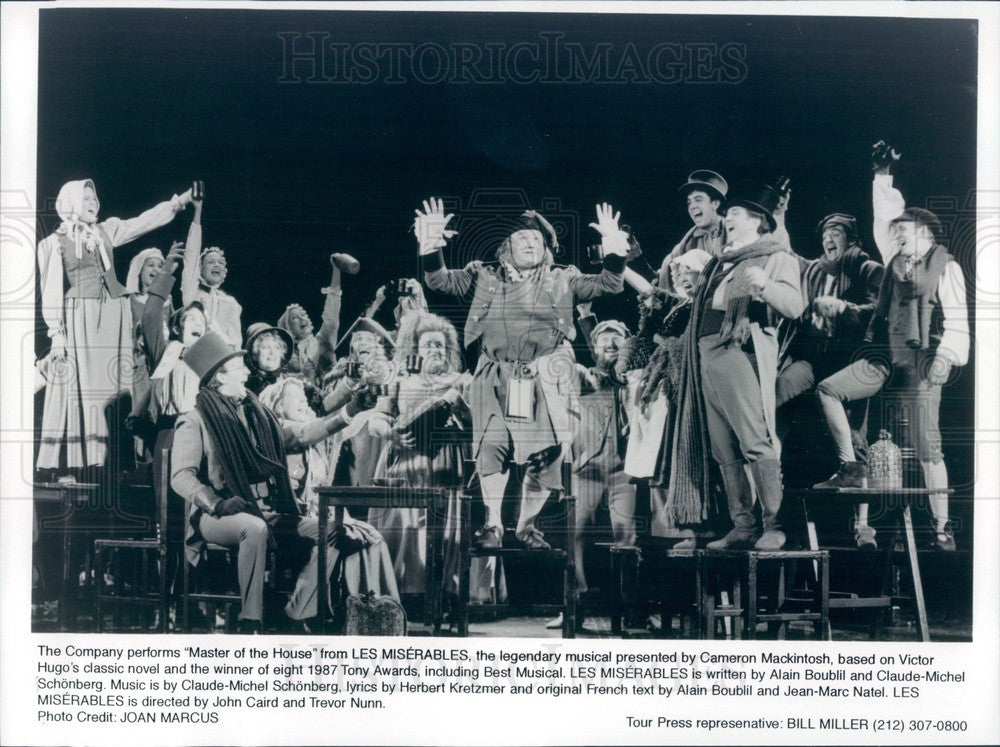Undated Cast of Les Miserables, Tony Winning Broadway Musical Press Photo - Historic Images