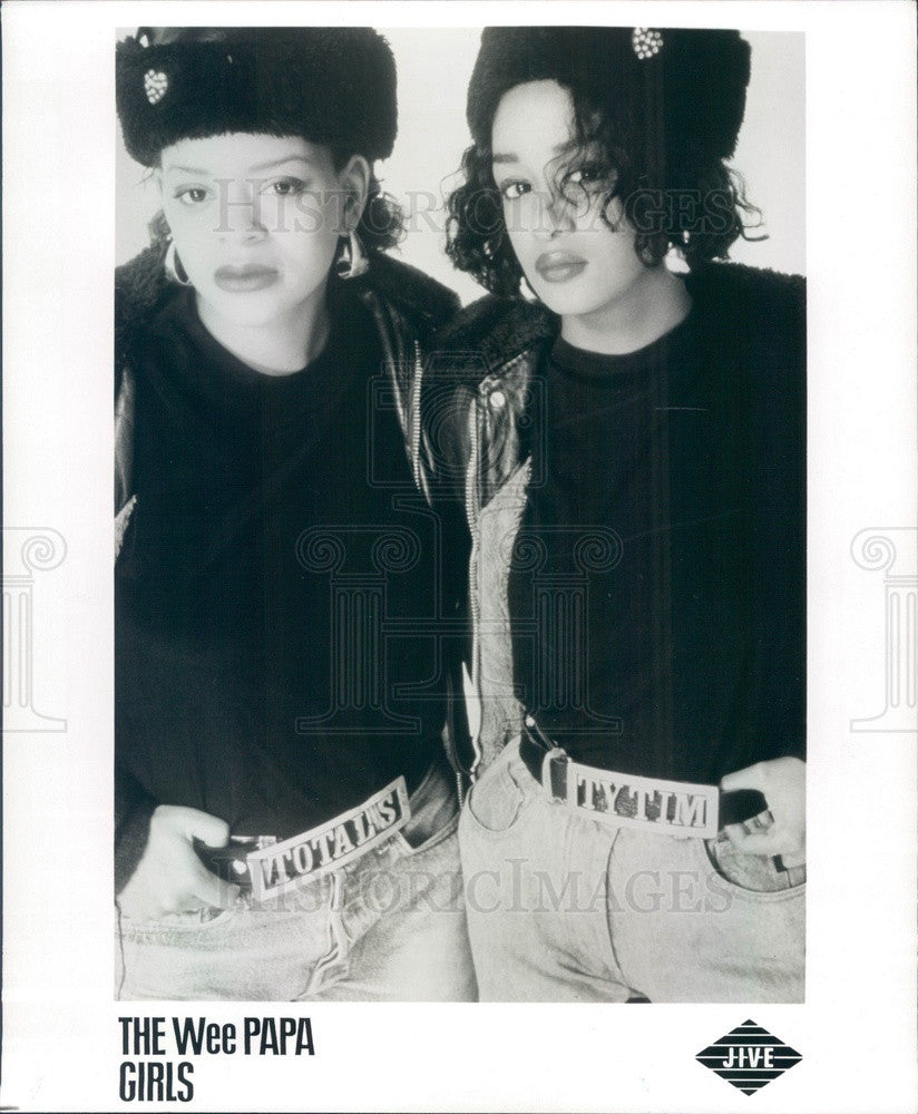 1990 British Musical Rap Duo The Wee Papa Girls Press Photo - Historic Images