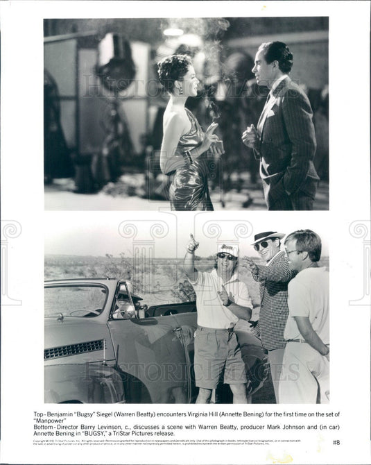 1992 American Hollywood Actors Warren Beatty & Annette Bening Press Photo - Historic Images