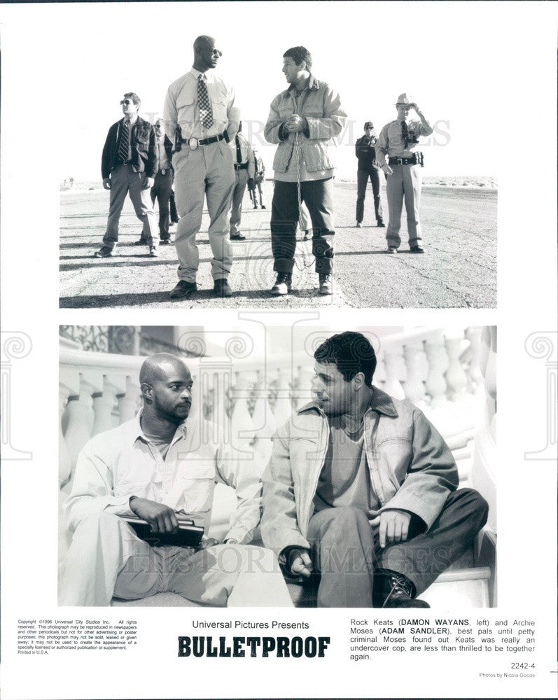 1996 American Hollywood Actors Adam Sandler & Damon Wayans Press Photo - Historic Images