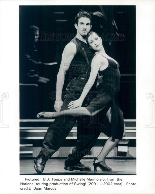 2001 Actors BJ Toups & Michelle Marmolejo in Swing, Natl Touring Co Press Photo - Historic Images