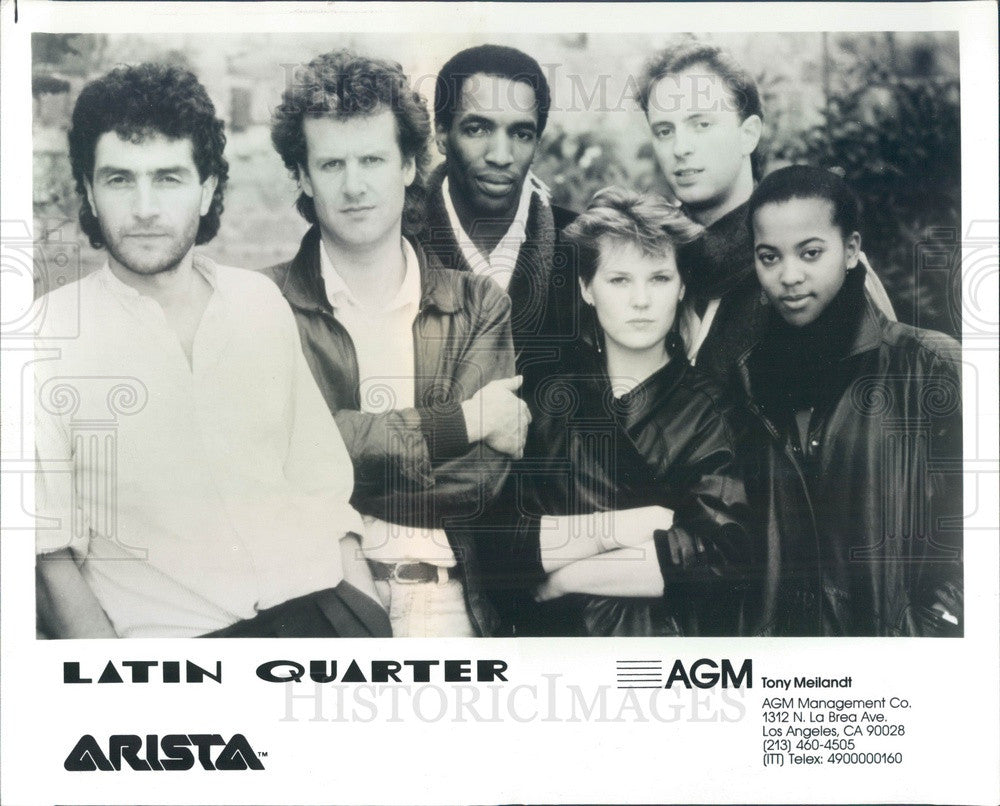 1986 British Pop/Rock/Reggae/Folk Band Latin Quarter Press Photo - Historic Images