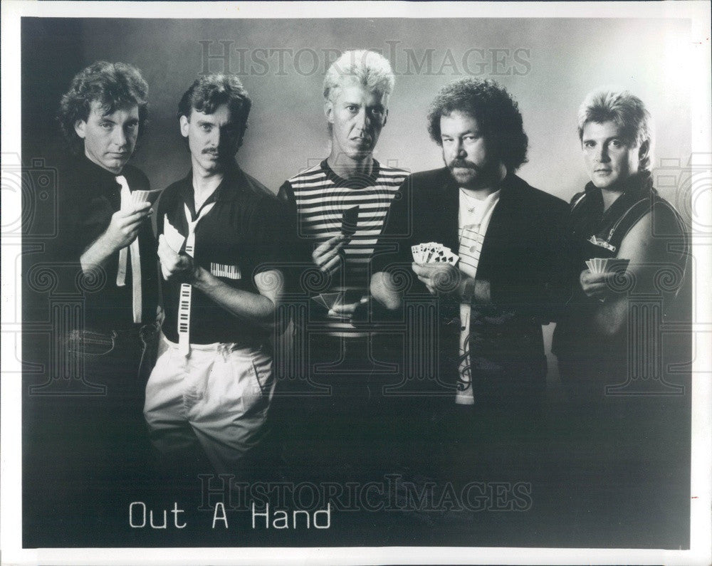 1986 Music Group Outta Hand Press Photo - Historic Images