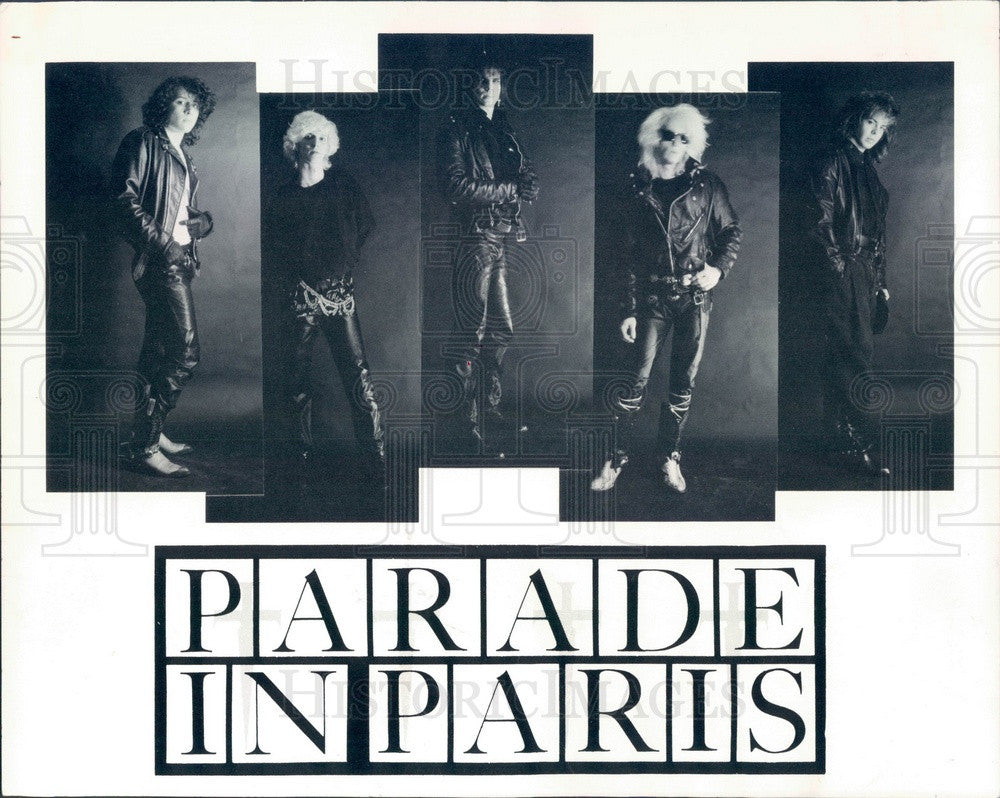 1988 Rock Band Parade In Paris Press Photo - Historic Images