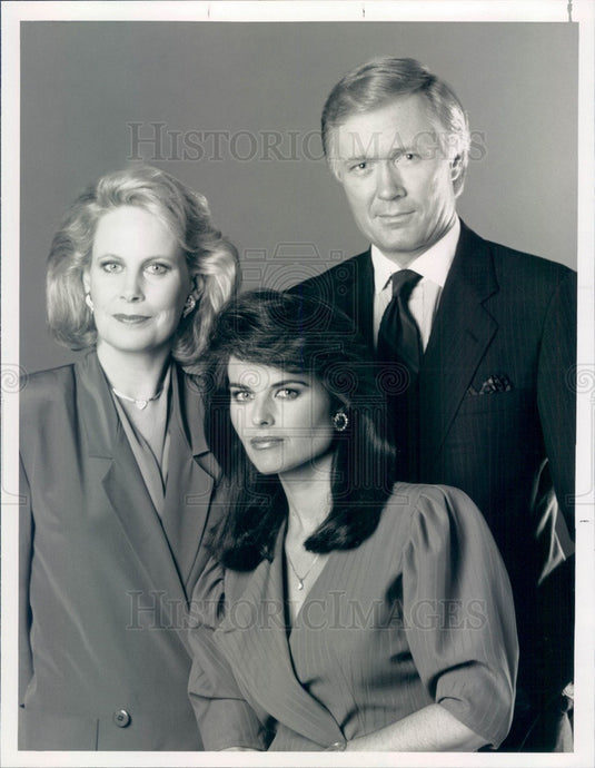 1989 Actors Mary Alice Williams/Chuck Scarborough/Maria Shriver Press Photo - Historic Images