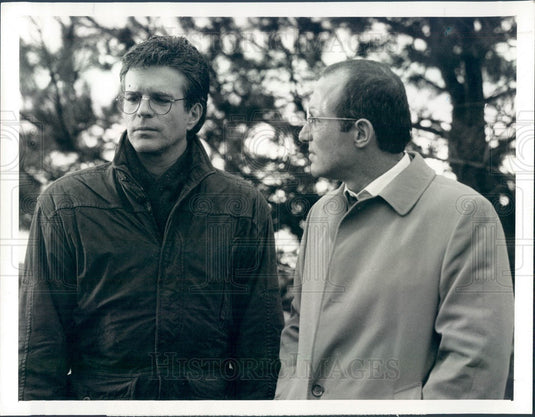 1989 Hollywood Actors Anthony Denison & Jonathan Banks Press Photo - Historic Images