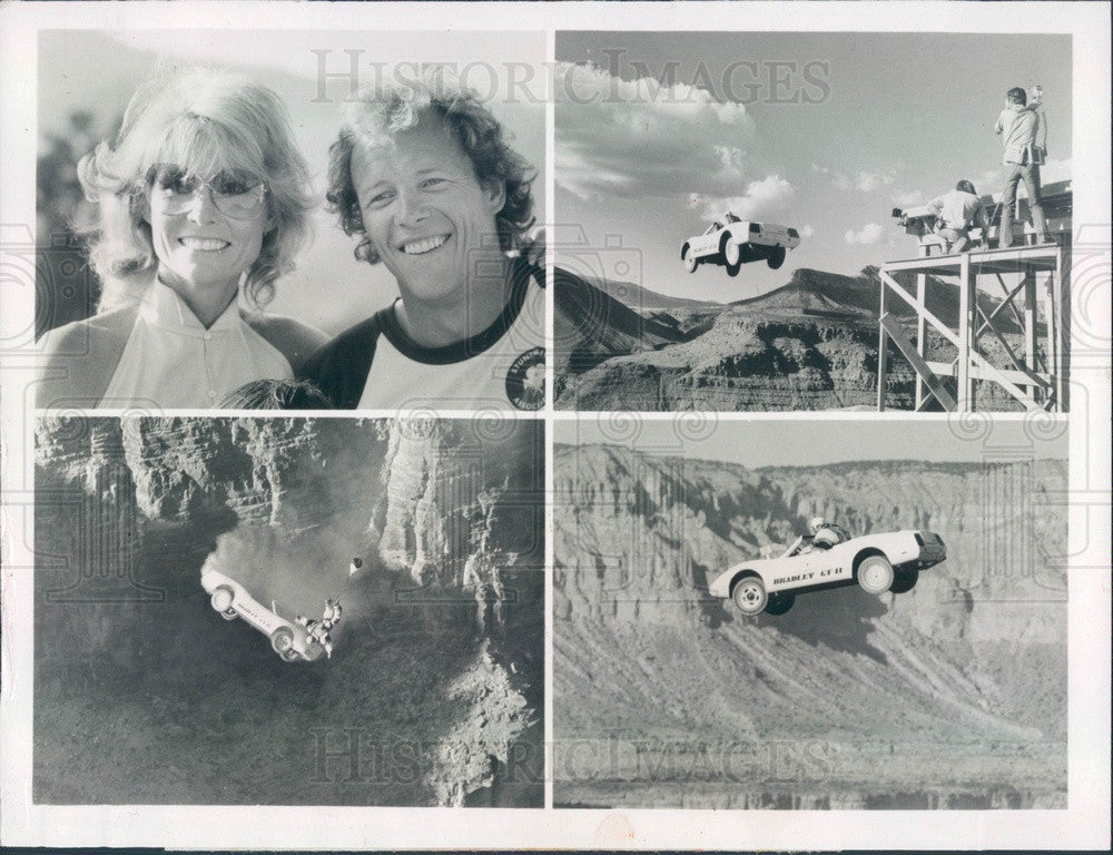 1980 Hollywood American Actors Cathy Lee Crosby &amp; Dar Robinson Press Photo - Historic Images