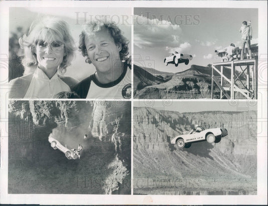 1980 Hollywood American Actors Cathy Lee Crosby & Dar Robinson Press Photo - Historic Images