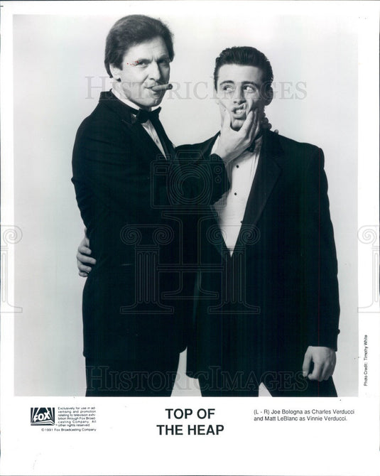 1991 Hollywood Actors Joe Bologna & Matt LeBlanc Press Photo - Historic Images