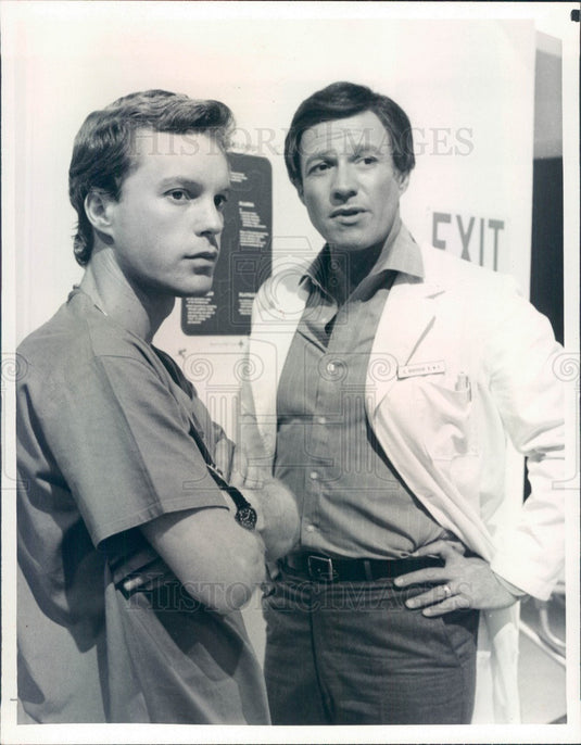 1983 Hollywood Actors Gary Frank & Charles Siebert Press Photo - Historic Images