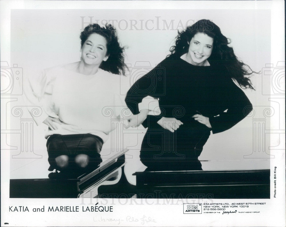 1987 Piano Musical Duo Katia & Marielle Labeque #2 Press Photo - Historic Images