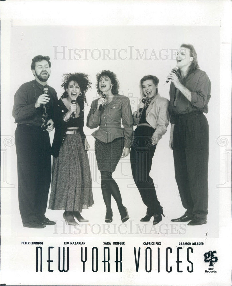 1991 Grammy Award Winning Jazz Vocal Ensemble The New York Voices Press Photo - Historic Images