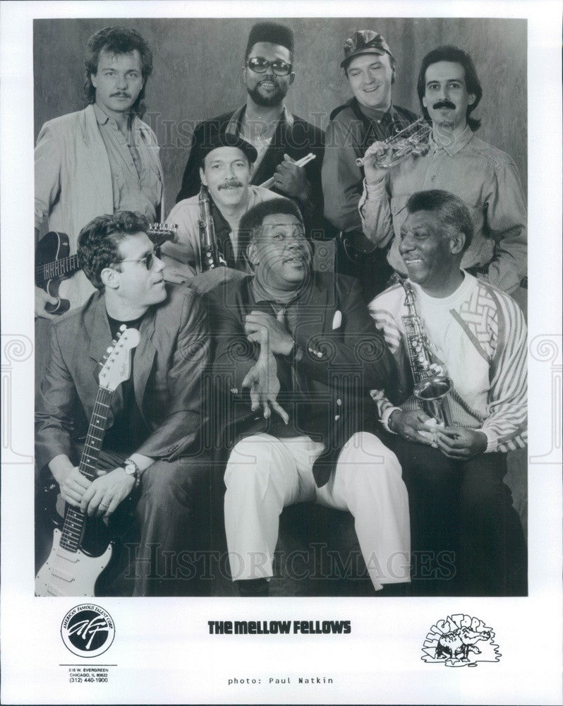 1990 Blues/Rock N Roll Band from Chicago The Mellow Fellows Press Photo - Historic Images