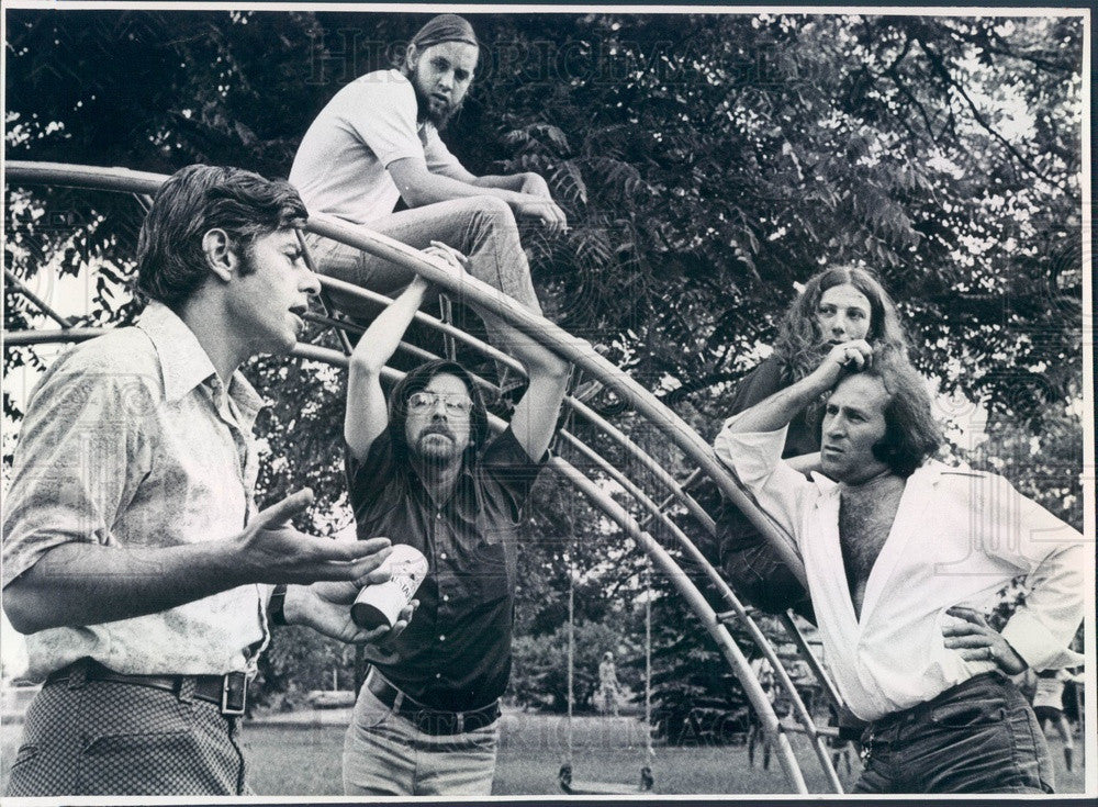 1974 Author H. Bruce Franklin, British Playwright Arnold Wesker Press Photo - Historic Images