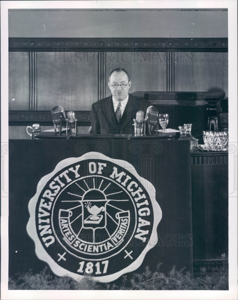 1960 Polio Vaccine Evaluation Center Director Dr. Thomas Francis Jr Press Photo - Historic Images