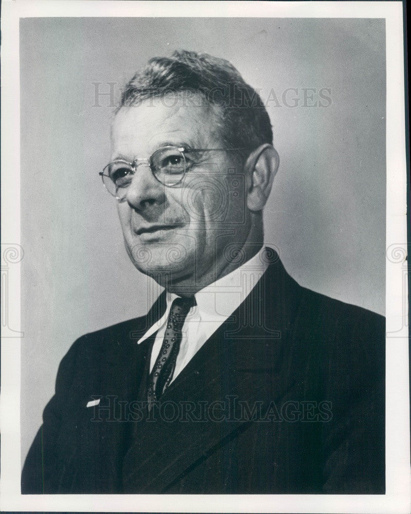 1953 US Labor Leader Sidney Hillman, Amalgamated Clothing Workers Press Photo - Historic Images