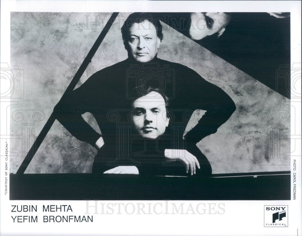 1993 Grammy Winning Pianist Yefim Bronfman &amp; Conductor Zubin Mehta Press Photo - Historic Images