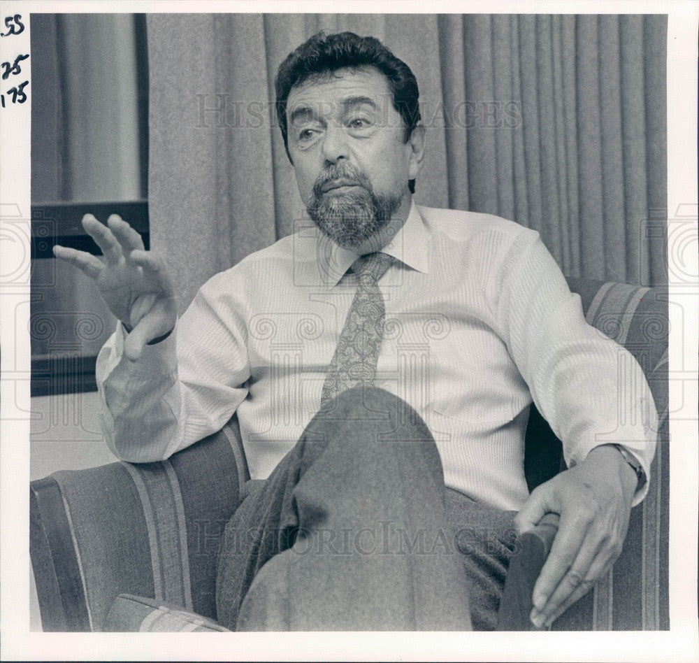 1985 Author &amp; Motivational Speaker Leo Buscaglia, Dr Love #2 Press Photo - Historic Images