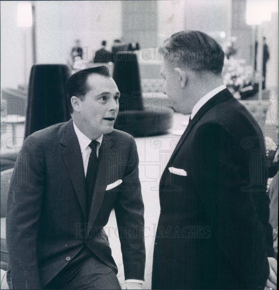 1960 Hilton Hotels Vice President Nicky Hilton & Ed Podmeyer Press Photo - Historic Images