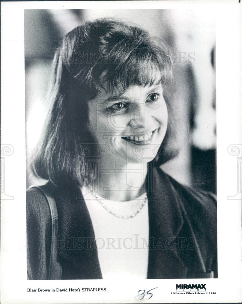 1990 Tony Winning Hollywood &amp; Broadway Actress Blair Brown Press Photo - Historic Images