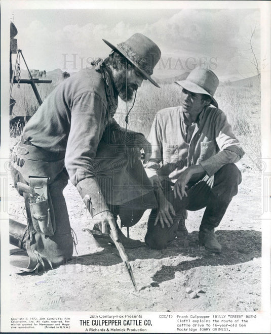 1972 Hollywood Actors Billy Green Bush & Gary Grimes Press Photo - Historic Images