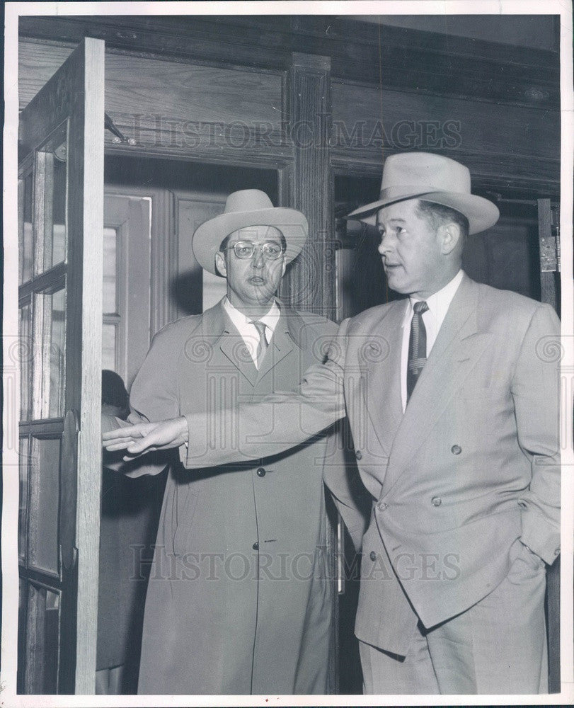 1956 Jefferson County, CO Sheriff Carl Enlow, Atty. Richard Simon Press Photo - Historic Images