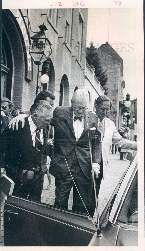 1974 CO Pioneer Citizen of the Year John Evans &amp; Frank Ricketson Jr Press Photo - Historic Images