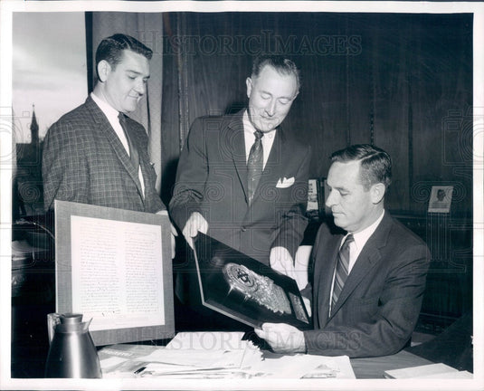 1963 CO Gov John Love, Supreme Court Chief Justice Albert Frantz Press Photo - Historic Images