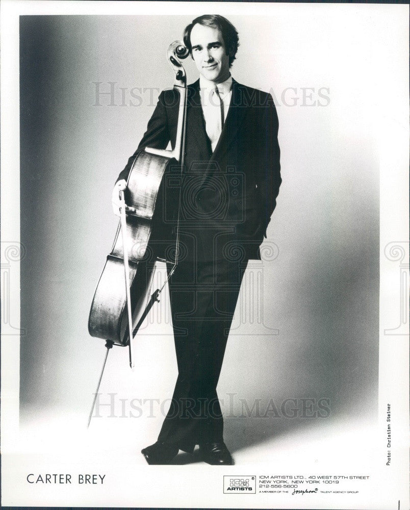 1990 New York Philharmonic Cellist Carter Brey Press Photo - Historic Images